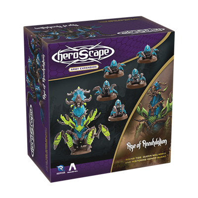 Heroscape Rising Tide Drottning Maladrix och Förgänglig Anseendesvärd Vakt Armé Expansion