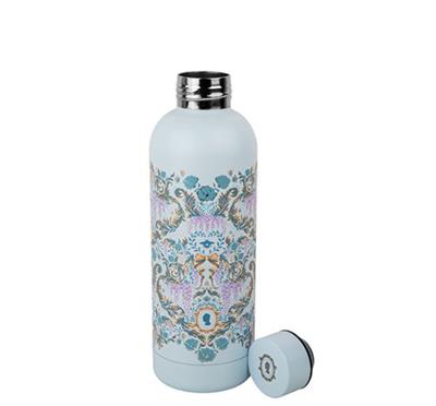 500 ml isolerad flaska – ljusblå damastblommor – Bridgerton