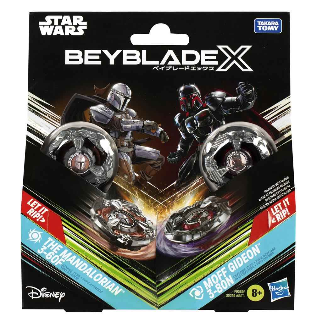 Beyblade X och Star Wars-kollaboration The Mandalorian 3-60F mot Moff Gideon 3-80N