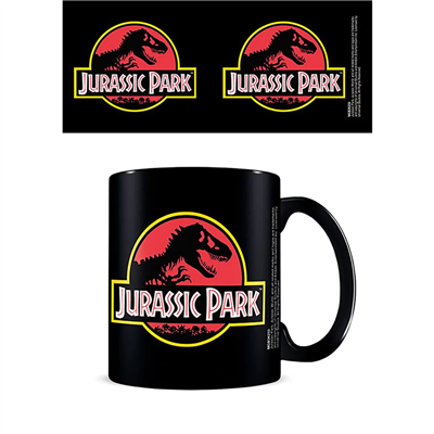 JURASSIC PARK (LOGO) SVART POD MUGG