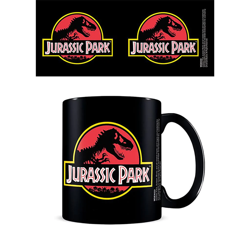 JURASSIC PARK (LOGO) SVART POD MUGG