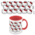 HELLO KITTY (MANY CATS) RED INTERIOR POD MUG