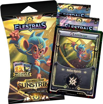 Elestrals TCG: Stellar Luminape Dubbelt Blisterpaket - Solslag (Divine Champions)