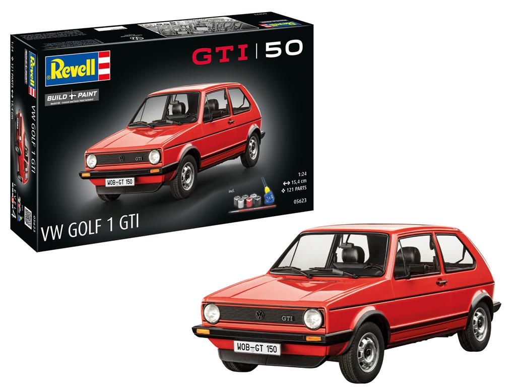 Revell: Presentset "50 år av VW Golf 1 GTi" skala 1:24