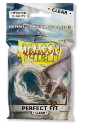 Dragon Shield Standard Perfect Fit Sleeves - Clear/Clear (100 Sleeves) Arcane Tinmen