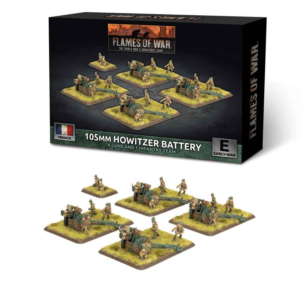 Flames of War - 105mm Haubits Batteri (x4 kanoner)