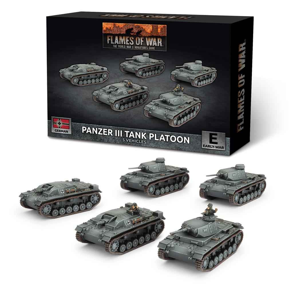 Flames of War - Panzer III/StuG III A Pluton (x5 Plast)