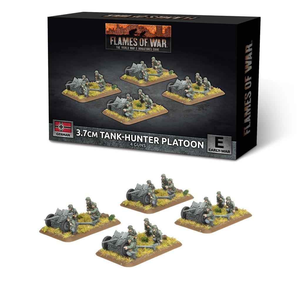 Flames of War - 3,7 cm Tankjägarpluton (Tidigt) (4 plastkanoner)