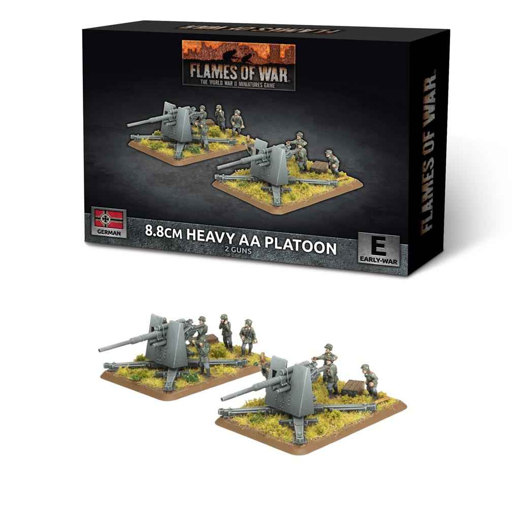 Flames of War - 8,8 cm Tung Luftvärnskompaniet (Tidigt skede) (2 plastkanoner)