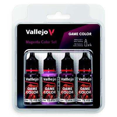 Vallejo - Game Color / 4 Paints - Magenta Paint Set