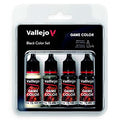Vallejo - Game Color / 4 Paints - Black Paint Set