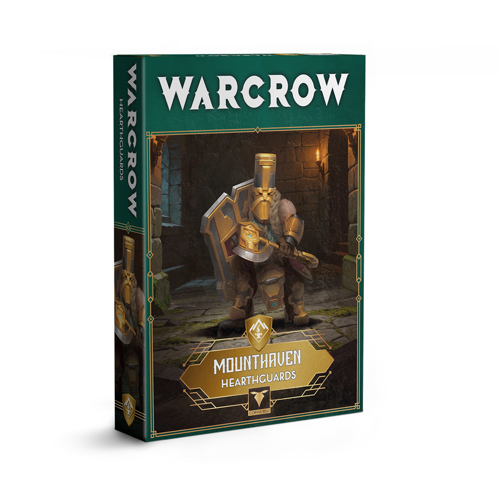 Warcrow: Hearthguards – Dwarf warriors with axe and shield for defense and combat