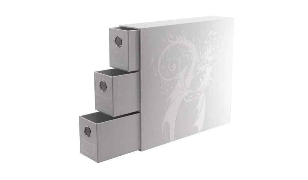 Dragon Shield Förvaringslådor - Card Drawers Fortress - Vertikal - 3 XL - Vit