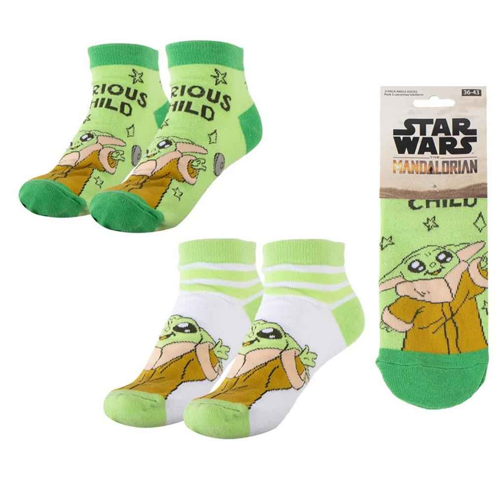 Star Wars: The Mandalorian - Grogu 2-pack korta strumpor (EU38-45)