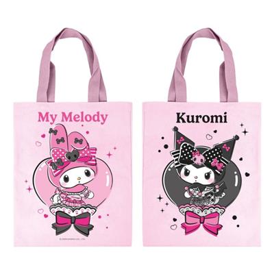 My Melody & Kuromi - Tote Bag - Pink Black Party Series