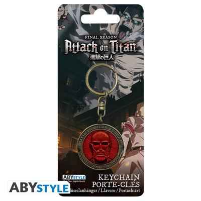 Attack On Titan - Nyckelring - Colossal Titan Medaillon i Metall
