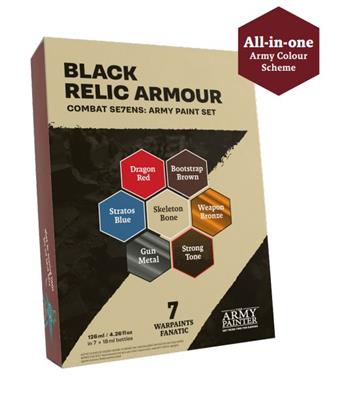 The Army Painter - Combat Se7ens Färgset för Armémålning Black Relic Armour