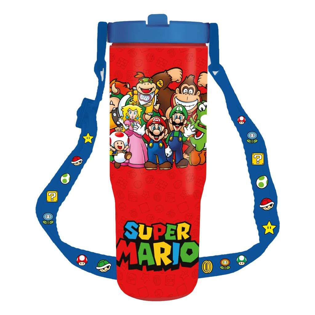 SUPER MARIO – 900 ml karaff med axelrem – gruppbild