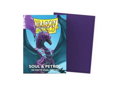 Dragon Shield Sleeves - Standard Size - Matte Dual - Soul & Petrol (100 Sleeves)