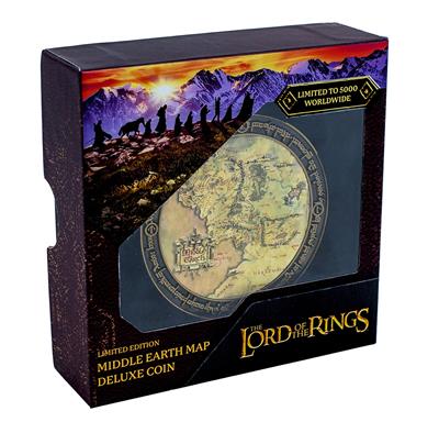 The Lord Of The Rings - Collectable Deluxe Coin - Middle Earth Map