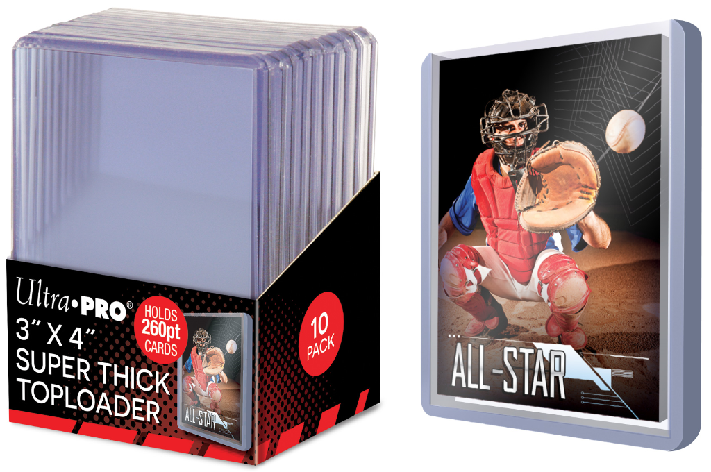 UP - 3" x 4" Super Thick 260pt Toploader (10 bitar) Ultra Pro