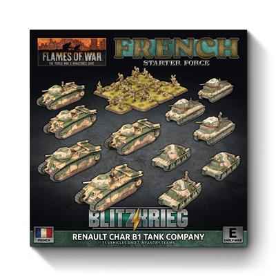 Flames of War - Fransk Char B1 Stridsvagnsföretag (plast)