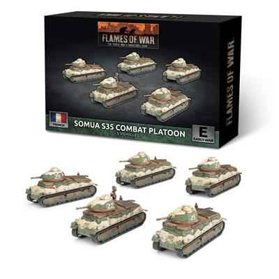 Flames of War - S-35 Somua Stridsvagnspluton (x5 plastmodeller)