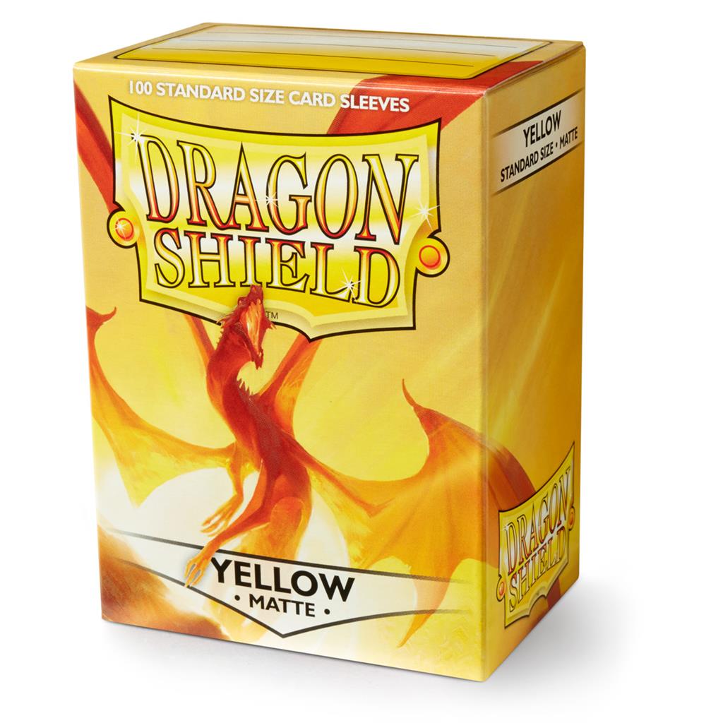 Dragon Shield Standard Sleeves - Matte Yellow (100 Sleeves) Arcane Tinmen