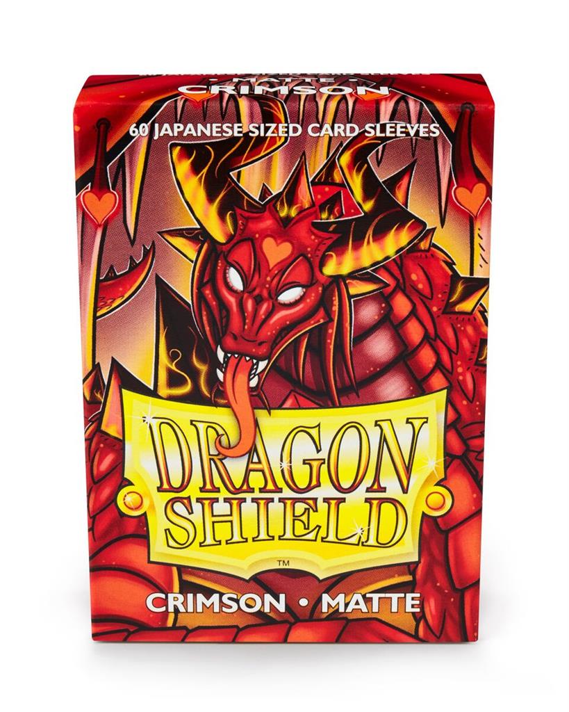 Dragon Shield Små Sleeves - Japansk Matt Crimson (60 Sleeves) Arcane Tinmen