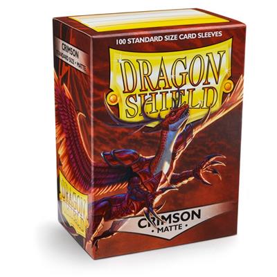 Dragon Shield Standard Sleeves - Matte Crimson (100 Sleeves) Arcane Tinmen