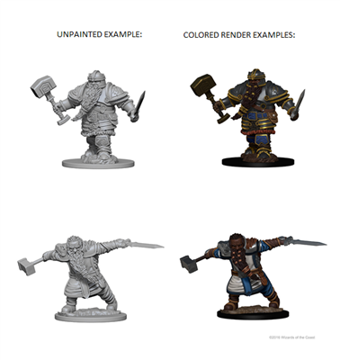 D&D Nolzur's Marvelous Unpainted Miniatures - Dwarf Male Fighter WizKids/NECA