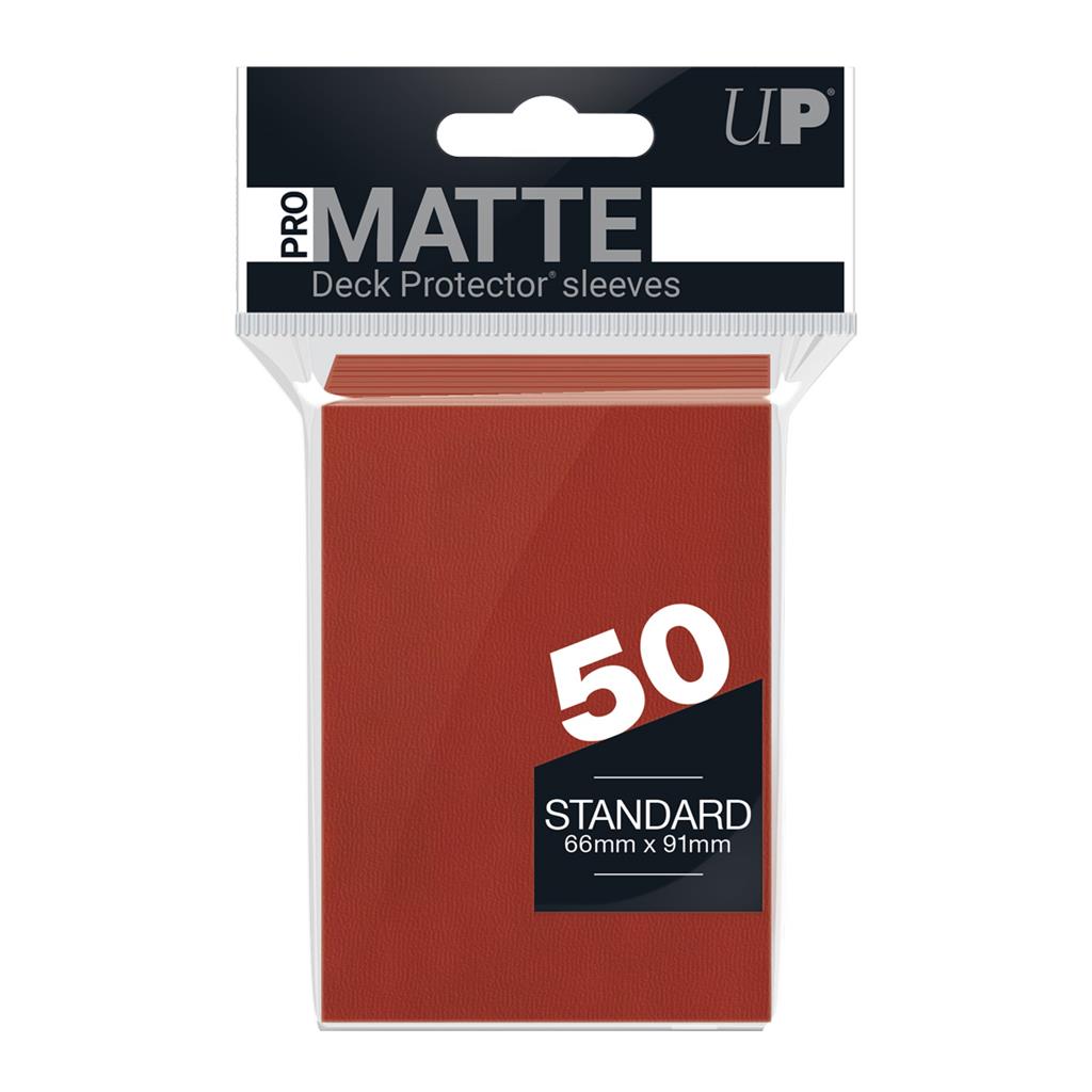 UP - Standard Sleeves - Pro-Matte - Non Glare - Red (50 Sleeves) Ultra Pro