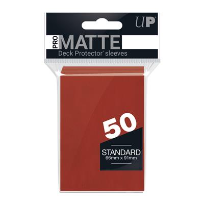 UP - Standard Sleeves - Pro-Matte - Non Glare - Red (50 Sleeves) Ultra Pro