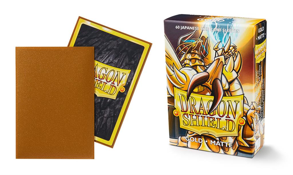 Dragon Shield Small Sleeves - Japansk Matt Guld (60 Sleeves) Arcane Tinmen