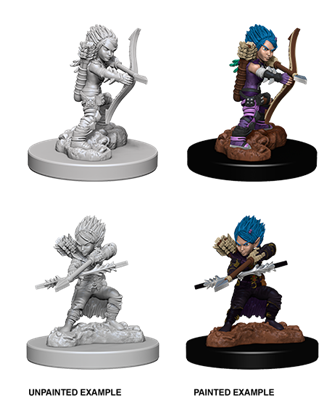 Pathfinder Battles Deep Cuts Omålade Miniatyrer - Kvinnlig Gnom Rogue WizKids/NECA