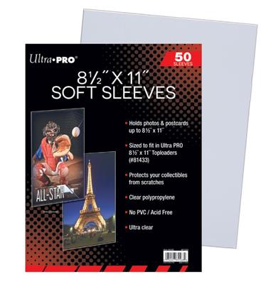 UP - 8-1/2" x 11" Soft Sleeves (50 Sleeves) Ultra Pro