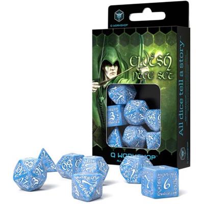 Elvish Glacier & White Dice Set (7) Q-Workshop