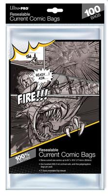 UP - Comic Bags - Current Size Re-Sealable (100 Bags) Ultra Pro
