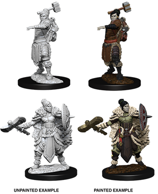 D&D Nolzur’s Marvelous Miniatures: Female Half-Orc Barbarian