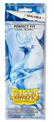Dragon Shield Standard Perfect Fit Sealable Sleeves - Clear (100 Sleeves) Arcane Tinmen