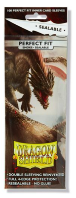 Dragon Shield Standard Perfect Fit Sealable Sleeves - Smoke (100 Sleeves) Arcane Tinmen