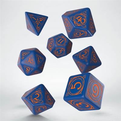 Wizard Dark-blå och orange Tärningsset Q-Workshop