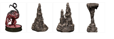 D&D Icons of the Realms: Volo & Mordenkainen’s Foes Premium Set - Elder Brain & Stalagmites