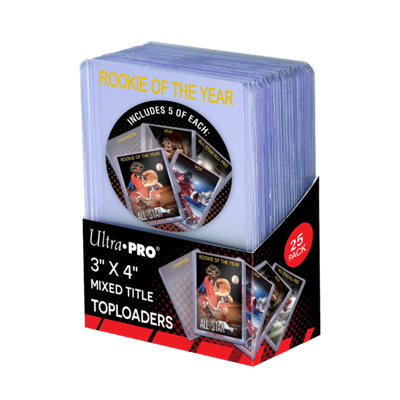 UP - 3" x 4" Guld Foil Mixed Title Toploaders (25 bitar) Ultra Pro