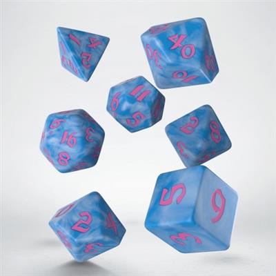 Classic Runic Glacier & Pink Dice Set (7) Q-Workshop
