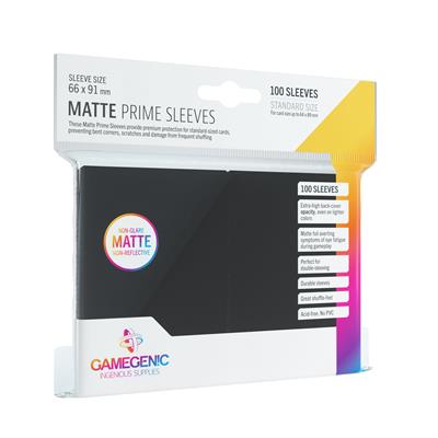 Gamegenic - Matte Prime Sleeves Svart (100 Sleeves) Gamegenic