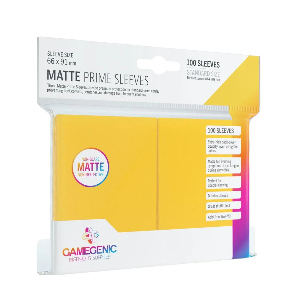 Gamegenic - Matte Prime Sleeves Yellow (100 Sleeves) Gamegenic