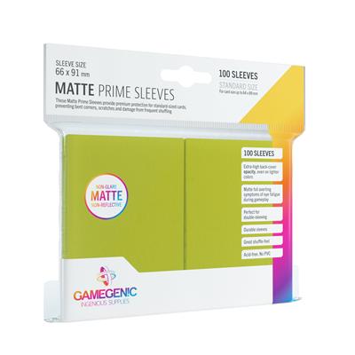 Gamegenic - Matte Prime Sleeves Lime (100 Sleeves) Gamegenic