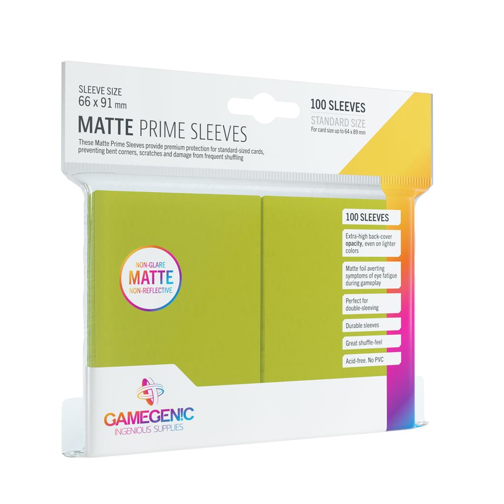 Gamegenic - Matte Prime Sleeves Lime (100 Sleeves) Gamegenic