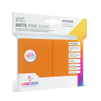 Gamegenic - Matte Prime Sleeves Orange (100 Sleeves) Gamegenic